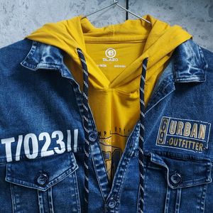 T-shirt with Denim Jacket