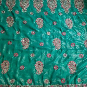 Full Maggam Work Saree With Blouse