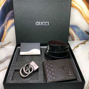 GUCCI MENS WALLET BELT & HOLDER COMBO