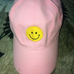 Smiley Baby Pink Cap