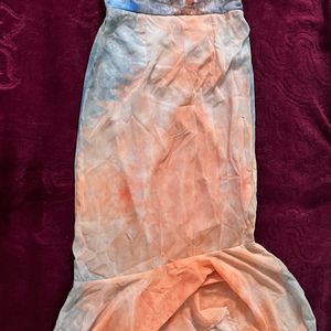 Sassafras Blue Brown Tie Dye Dress