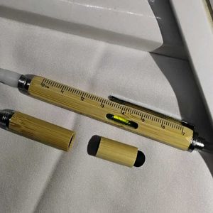 Imprinted Bamboo Multi Function Tool Pens