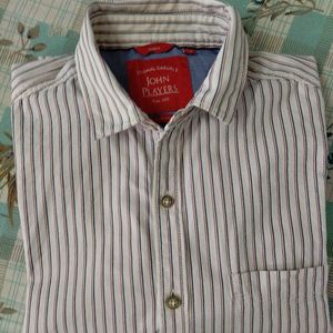 MEN CHEK WHITE SHIRT XL