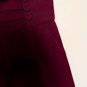 Burgundy Dungaree