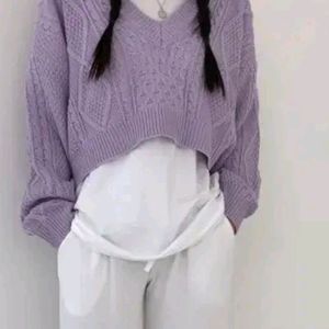 Korean Lavender Pullover ,