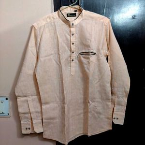 Solid Coral Short Kurta