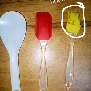 3 Spatula Red , Yellow And White