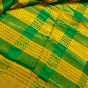 Green Nd Yellow Silk Saree