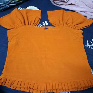 New Orange Crop Top