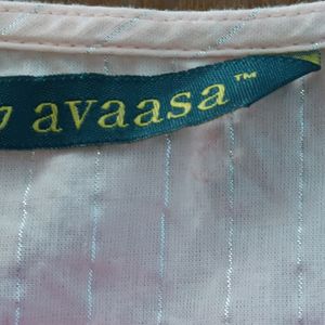 AVAASA Peach Printed Kurti