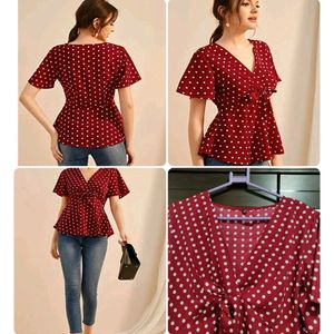 Polka Dot Top For Women