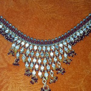 Traditional Necklace In Maroon