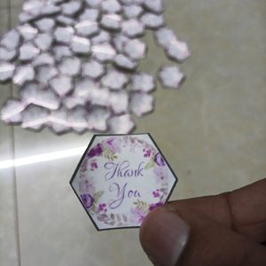 Thankyou Hexagon Stickers