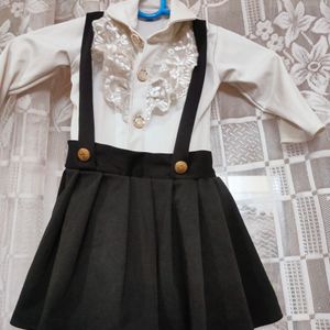 Black And White Designer Frock