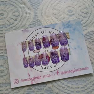 Floral Lavender Press on Nails