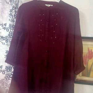 Women Max Maroon Top