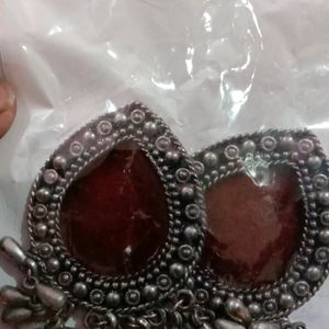 Ruby Pan Style Earing