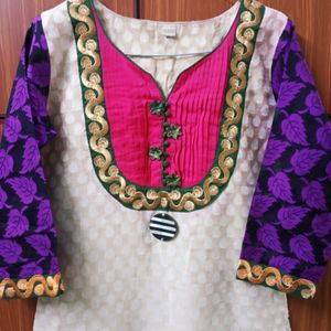 Cream Colour Kurti