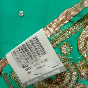 Georgette Saree With Machine Embroidery