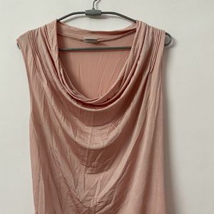 SATIN COWL NECK TOP