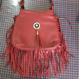 Red sling bag