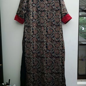 Pure Ajrakh Modal Silk Kurta