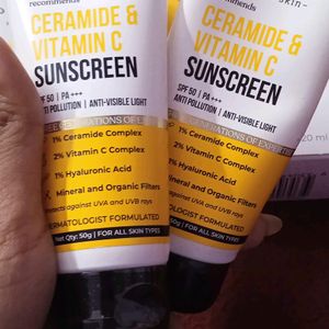 Deal 🔥combo Of Dr. Sheths Ceramide Vitamin C Sunscreen For Glowing Skin