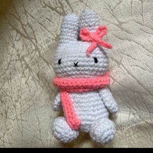 Crochet Small Miffy Plush With Scarf