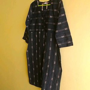 Women Black Straight Kurta