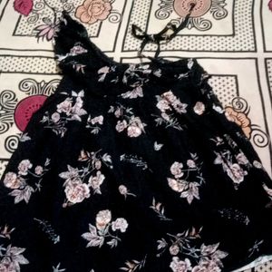 Floral Print Baby Girl Off Shoulder Frock