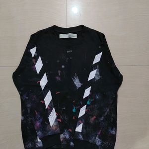 OFF-WHITE Galaxy Brushed Print Sweatshirt 'Black'