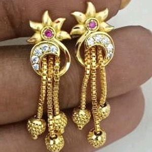 Gold Foaming Earrings