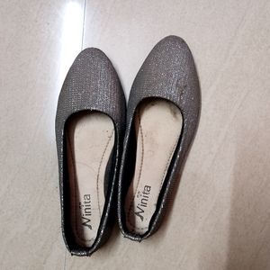 Silver Glittery Ballerina Shoe