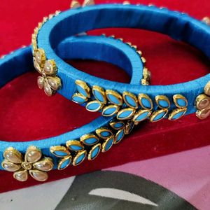 Combo Of 10 Handmade Silk Thread Bangles