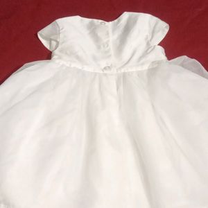 White Net Layer Frock For Baby Girls 6-18 Months