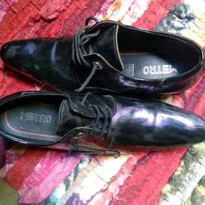 Metro Formal Shoes For Men | Black And Purple Mix