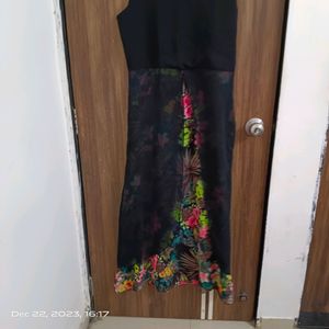 🛍️@₹129 Antheno Black Maxi Dress