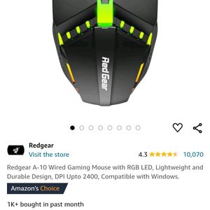 RedGear A-10 Wired Gaming Mouse With RGB LED