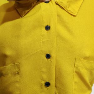 Mustard Yellow Over Size Women Shirts