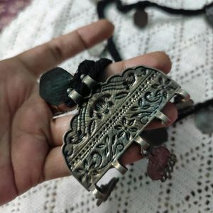 Antique Tribal Long Coin Neckpiece