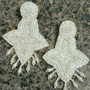 White Earring Pair