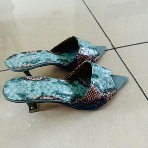 beautiful blue mukti heels