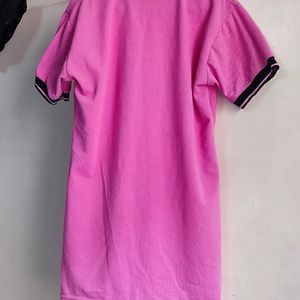 Pink Polo Type Tshirt With Collor