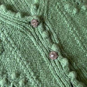 Zara Green Jewel Button Cardigan