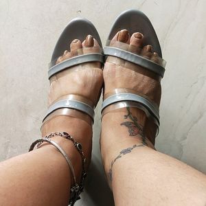 Transparent Strips Sandle