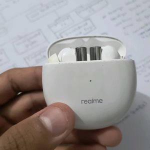 White Colour Realme Earbuds