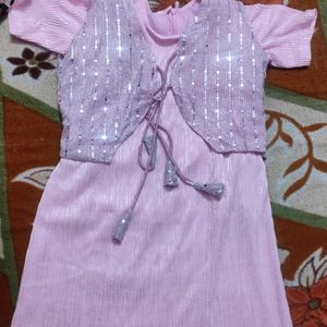 Beautiful Party Wear New Pink Gown For Girls