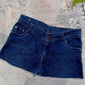 Dark Blue Denim Shorts