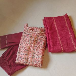 Designer Kurta Pant Dupatta Set