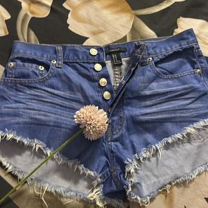 Blue Cute Denim Shorts